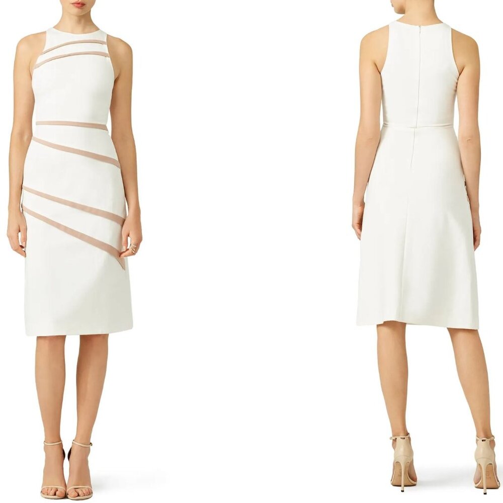 Elliatt White Mineral Dress with Beige